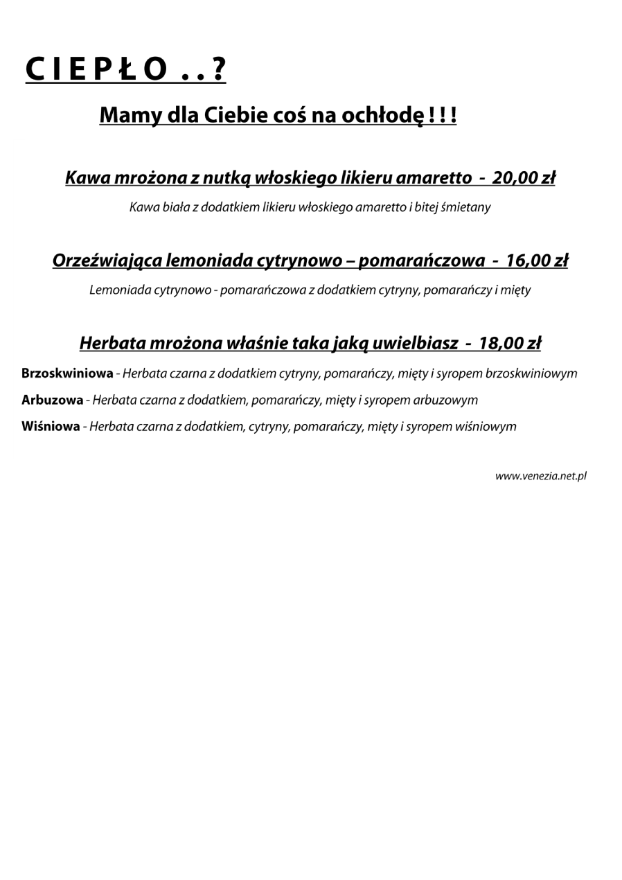 Napoje zimne